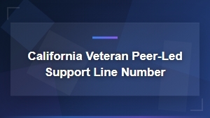 California veteran peer-led support line number