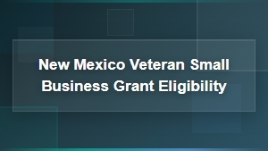 New Mexico Veteran Small Business Grant Eligibility Requirements