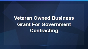 Veteran Owned Business Grants for Government Contracting Opportunities