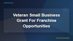 Veteran Small Business Grant Opportunities for Franchise Owners