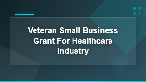 Veteran Small Business Grants for the Healthcare Industry