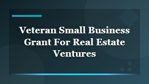 Veteran Small Business Grants for Real Estate Ventures | Funding Guide